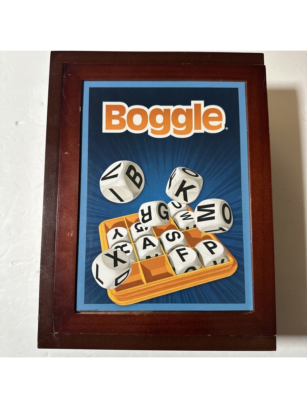 Parker Brothers Boggle 2019 Vintage Collection Board Game Wooden Box Bookshelf